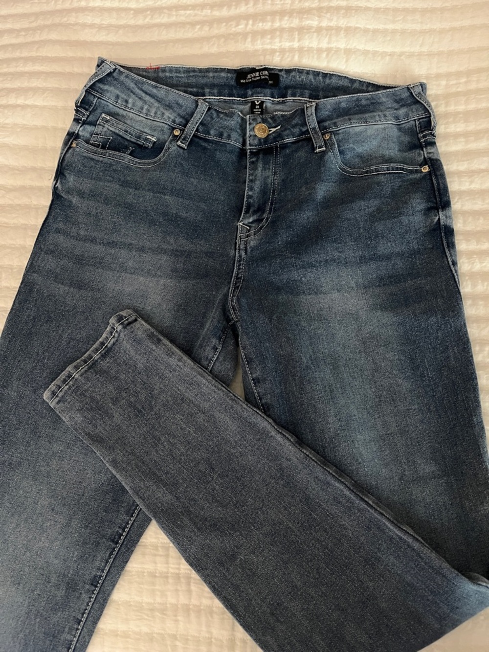 True Religion Women's Skinny Jeans in Dark Wash Blue